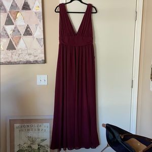Burgundy maxi dress